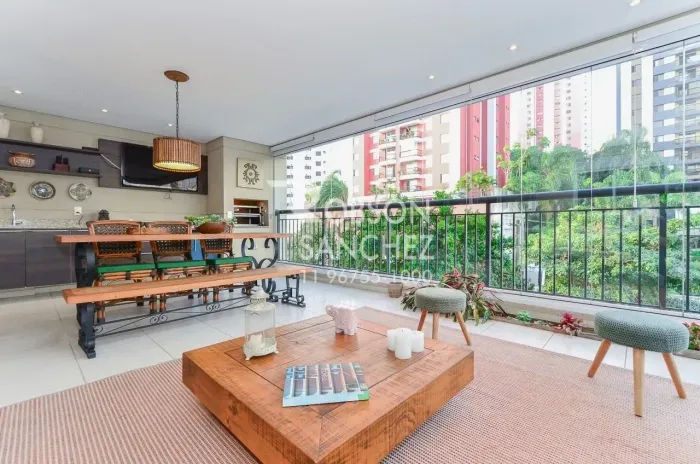 Apartamento para venda na Vila Mascote com 3 suítes, 3 vagas, 153m², varanda gourmet,ar co