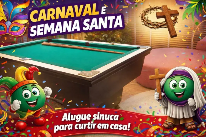 ALUGUEL DE SINUCA PRA RESIDÊNCIA CARNAVAL E SEMANA SANTA 