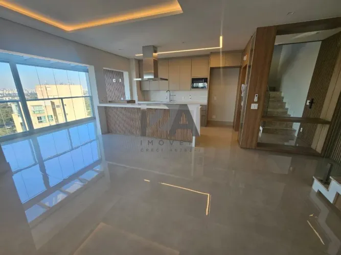 Cobertura para locação 4 dormitórios, (3 suítes), mais 2 banheiros e lavabo, ampla sala co