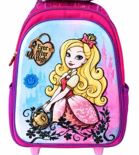 Mochila de carrinho nova c/ lancheira Ever after high