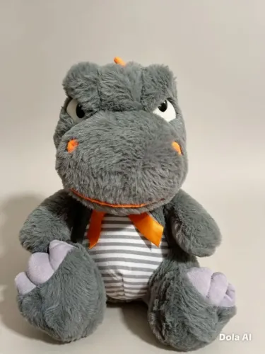 Pelúcia Dinossauro T-Rex Cinza / 30 cm / Super fofo / Qualidade Premium