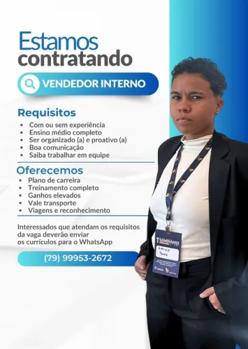 Vaga de vendedor interno