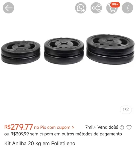 Anilhas para treino