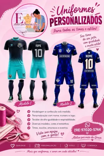 Fardamentos para time de futebol