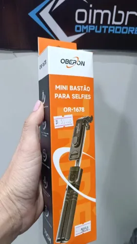 Mini Bastão de Selfie Tripé Controle Bluetooth OR-1678 Portátil e Dobrável - Loja Coimbra