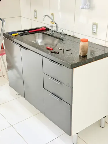 Pedra e Cuba pia cozinha