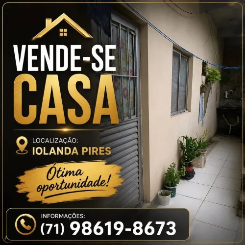 Vende-se uma casa térreo em São Cristóvão. Tratar com Adailton Souza Neves