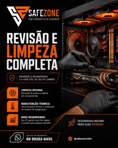 Revisão e Limpeza de Pc Gamer e Notebook