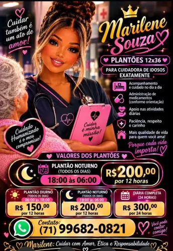 Cuidadora de Idosos com Amor