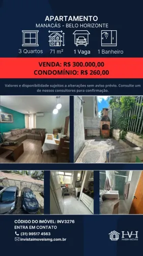 Apartamento 3 Quartos Mobiliado venda