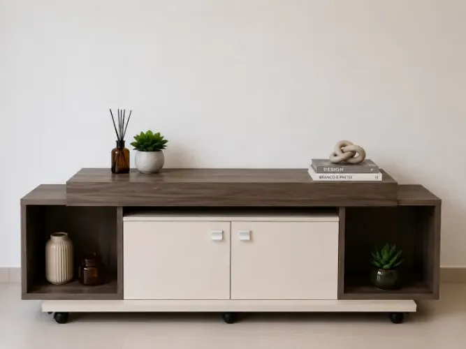 Raki para sala de estar com duas portas