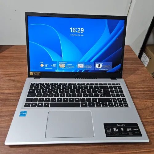 Notebook Acer Aspire A315 Intel i3-N305 8GB DDR5 256GB Tela 15,6 FullHD