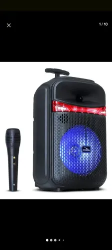 Caixa de som Bluetooth amplificada potente portátil cor preto