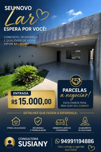 Casa disponível no Parcelamento