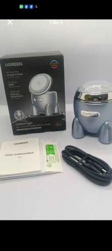 Carregador Foguete Magnético 2em1 p/ Celulares Premium e Fones