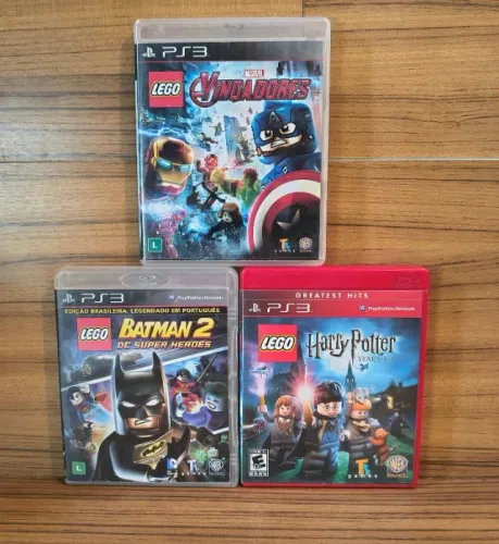 Jogos Lego Batman, Marvel Vingadores e Harry Potter - PS3 Originais