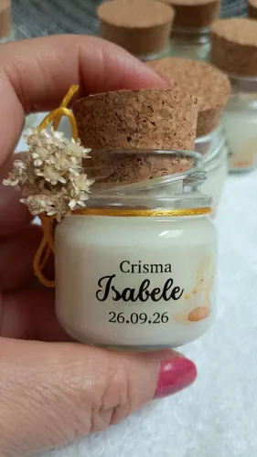 Lembrancinha de Crisma Personalizada - Mini Vela Aromática
