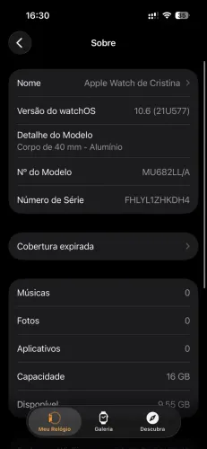 Apple Watch Series 4 GPS 40 mm Gold Aluminum 680,00 Excelente estado