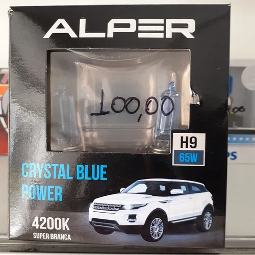 Lâmpada cristal Blue Power 4200k super branca H9 nova instalada no seu carro 