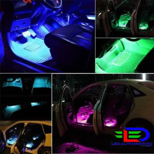 Iluminação em Led RGB para assoalho - Piso Automotivo