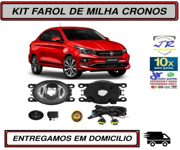 Kit Farol de Milha Fiat Cronos 2019