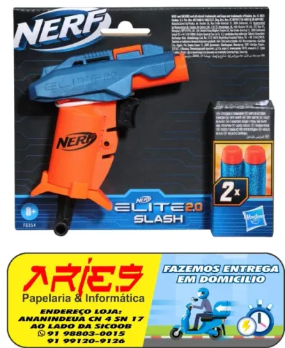 lançador de dardos nerf elite 2.0 slash + 2 dardos
