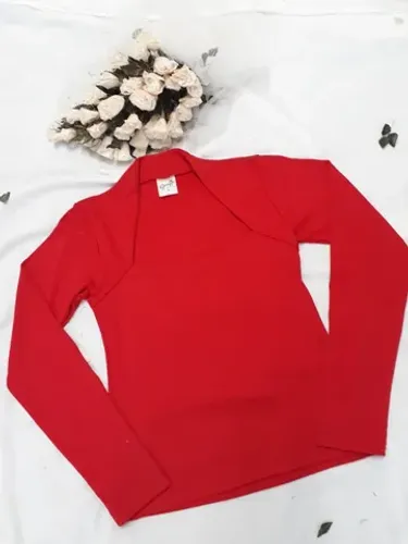 Blusa Manga Longa Poliamida Lisa  Feminina