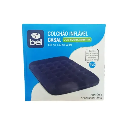 Colchão Inflável Casal Até 300kg 110200 1,91mx1,37mx22cm Bel