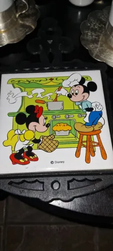 Vintage Porta Copos Mickey e Minnie Cozinha