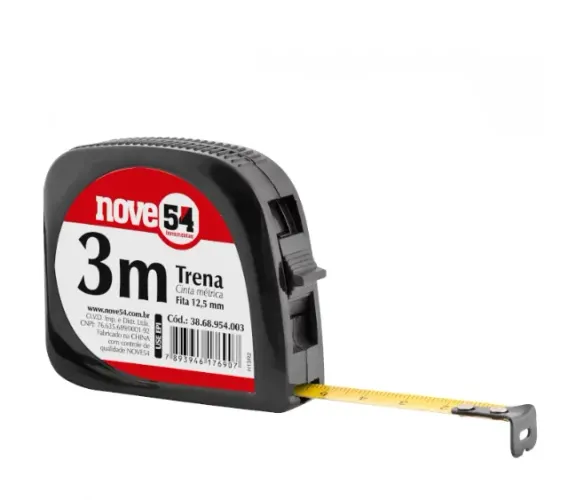 Trena de Aço com Trava 3 metros x 12,5mm Hobby Nove54