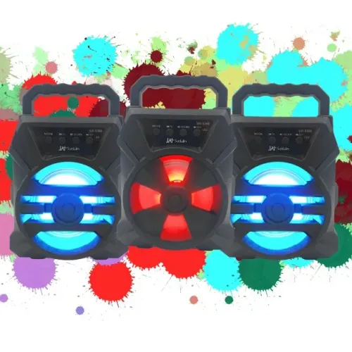 Mini Caixa De Som Portátil Wireless Bluetooth Com Led Festas
