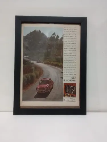 Quadro Gordini com propaganda original 1967