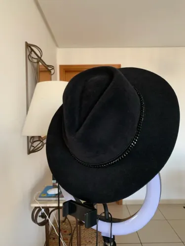 Chapéu Fedora Preto - Novo
