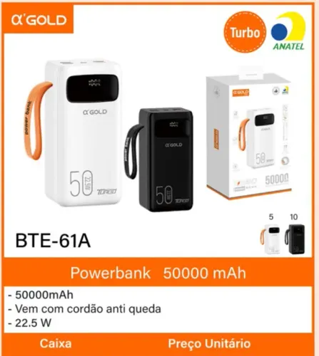 Power Bank X'Gold 50000 mAh Turbo - Novo