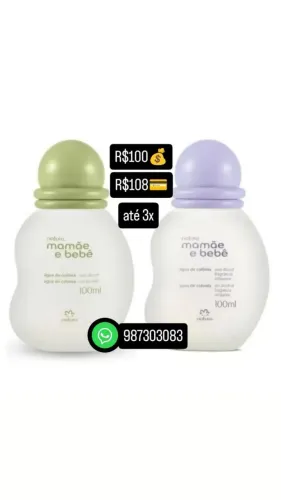 Colônia Mamãe e Bebê Natura - 100ml