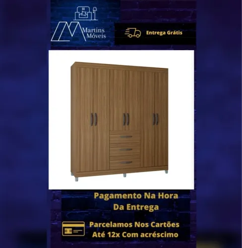 GRANDE PROMOÇÃO*GUARDA ROUPA 6 PORTAS GIGANTE SEVILHA ENTREGA GRÁTIS ACEITA CARTÃO