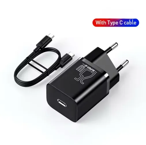 Carregador Rapido com cabo tipo C Baseus tecnologia Si