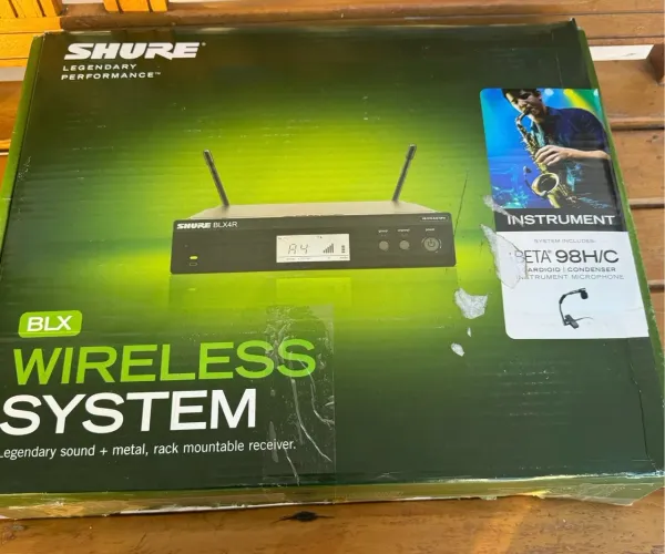 Shure BLX Wireless Sem fio System BETA 98H/C Saxofone percussao pandeiro