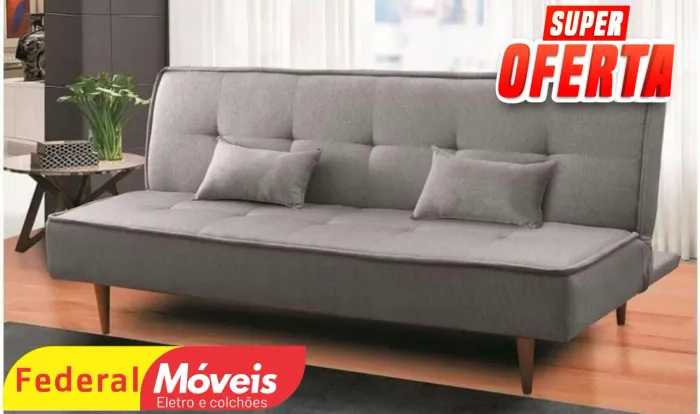 Sofá Cama 1,88m Veludo Estilo e Funcionalidade - Entregamos 