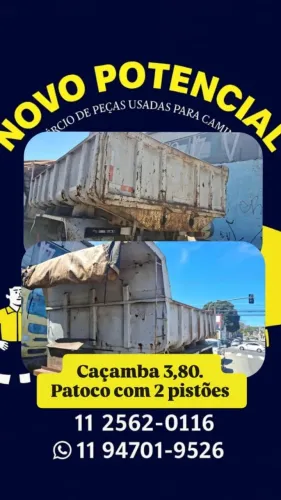 CAÇAMBA 3,80 PATOCO COM DOIS PISTÕES