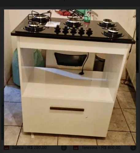 Balcão para cooktop Salvia 12x sem juros 
