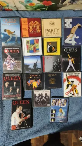 Queen Freddie Mercury Rock 9 cds 8 dvds 