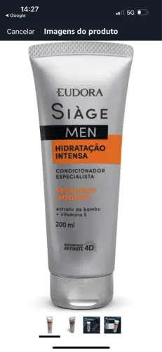 Condicionador Eudora Siàge Men Hidratação Intensa 200ml