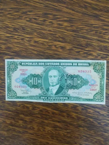 Nota Antiga De Dez Cruzeiros