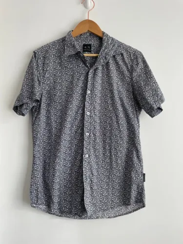 Camisa masculina tam M manga curta estampada Armani Exchange