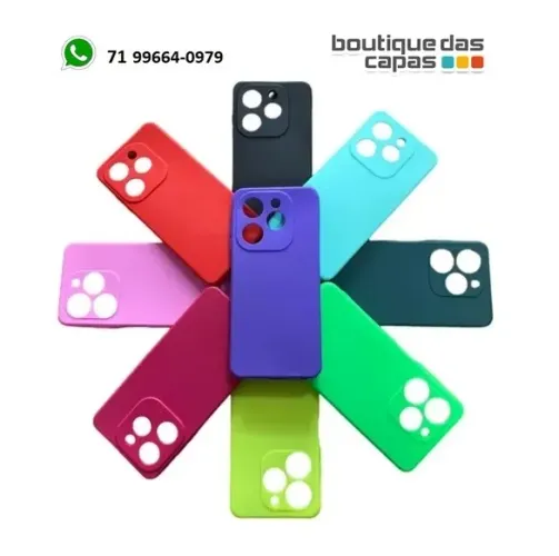 CAPA CASE TPU COM PROTEÇÃO NA CAMERA INFINIX SMART 7 e 8
