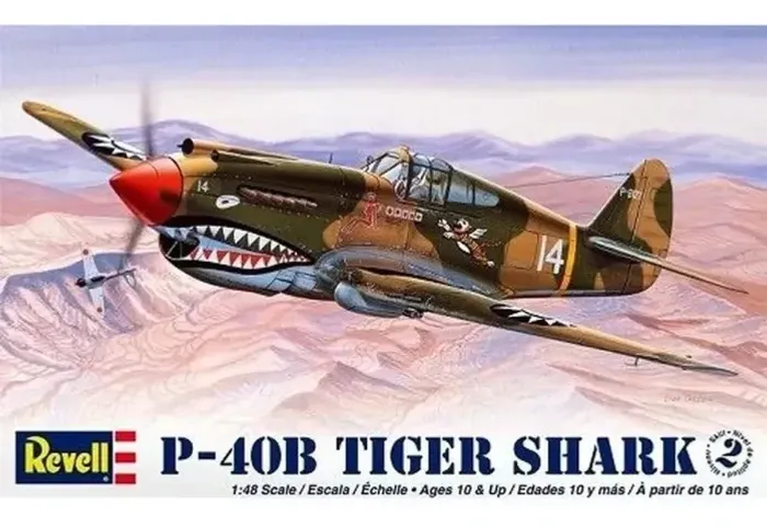 AVIÃO P-40B TIGER SHARK [Revell] 1:48 - Plastimodelismo [novo]