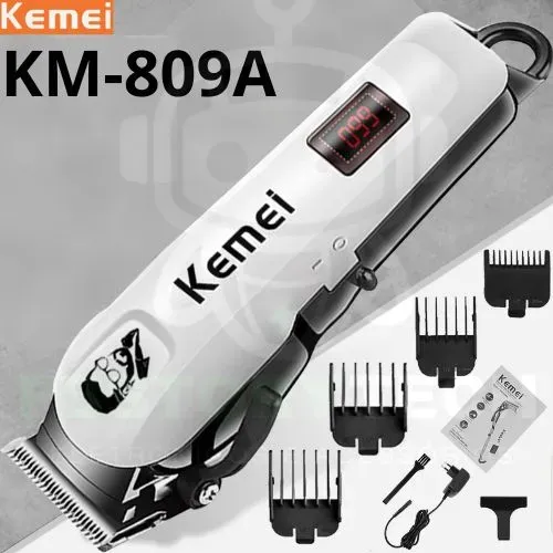 Máquina de Cortar Cabelo Kemei Profissional - Kit Completo