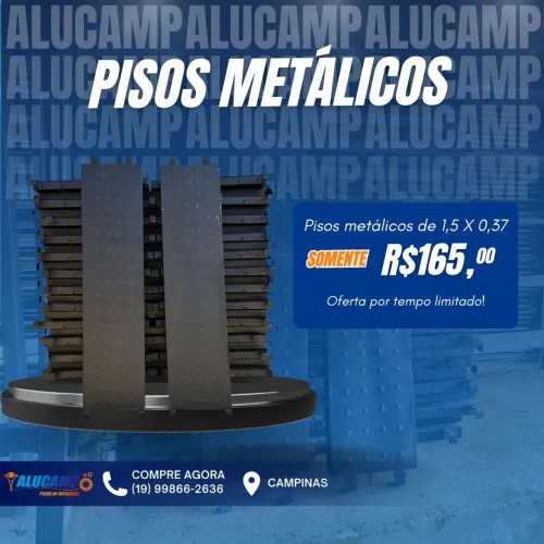 Pisos Metálicos 1,5 X 0,37 - Para andaimes