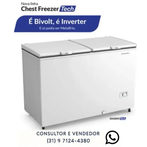 Freezer Horizontal Metalfrio 546L Bivolt